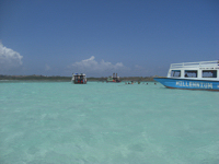 A waist-deep pool in the middle of the ocean